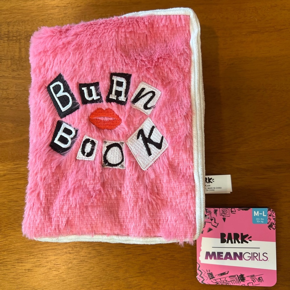 BARK mean girls Burn Book M/L Dog Toy